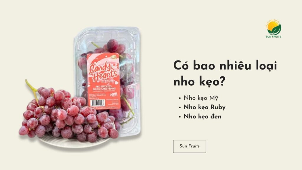 Có bao nhiêu loại nho kẹo?