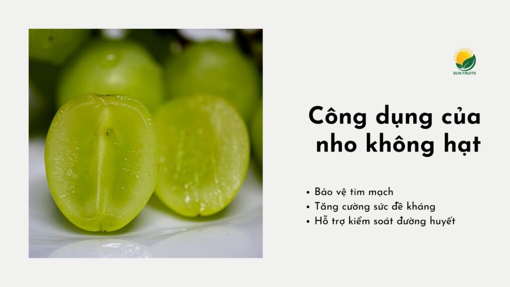 Công dụng của nho không hạt